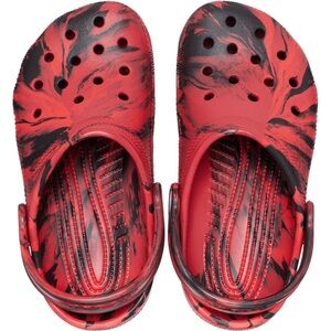 CROCS Kids / Junior size Unisex Red and Black Sandals / Clogs